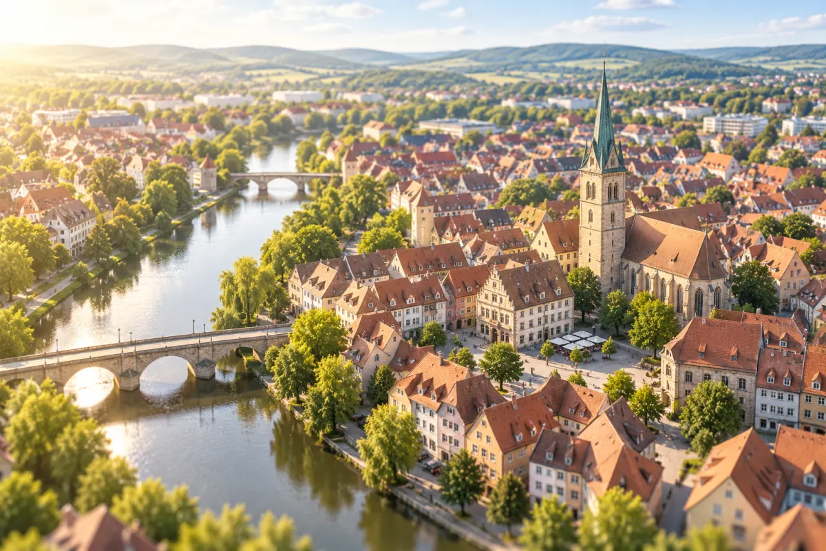 Kartenausschnitt der Region mit Standortnadeln
